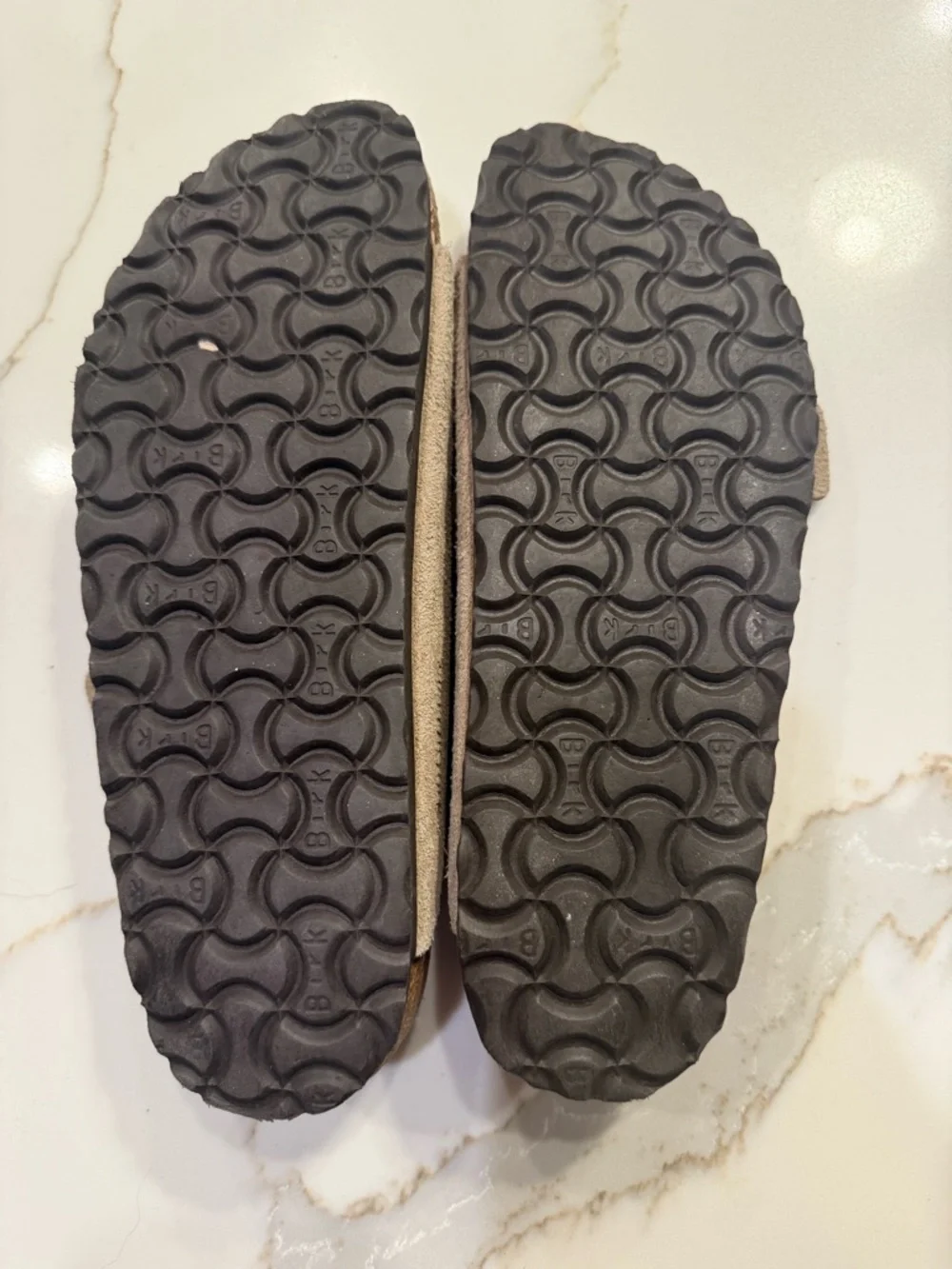 Birkenstock Suede Double-Buckle Sandals - Taupe Suede Narrow - Picture 4 of 5